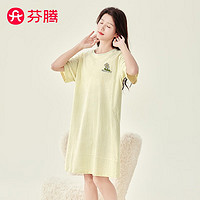 FENTENG 芬腾 睡裙女2024夏季纯棉套头休闲外穿舒适短袖家居服Q9FX25790541