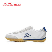 KAPPA卡帕男鞋运动德训鞋子男夏季轻便软底板鞋透气百搭潮流休闲鞋 经典白/冷灰色 44