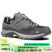 DECATHLON 迪卡侬 登山鞋男户外防水运动低帮-男-深灰(牛皮帮面防水)39 2470349