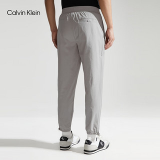 Calvin Klein【速干】运动24春夏男松紧提花腰边拉链脚口跑步运动裤4MS4P635 020-浅卡其 L