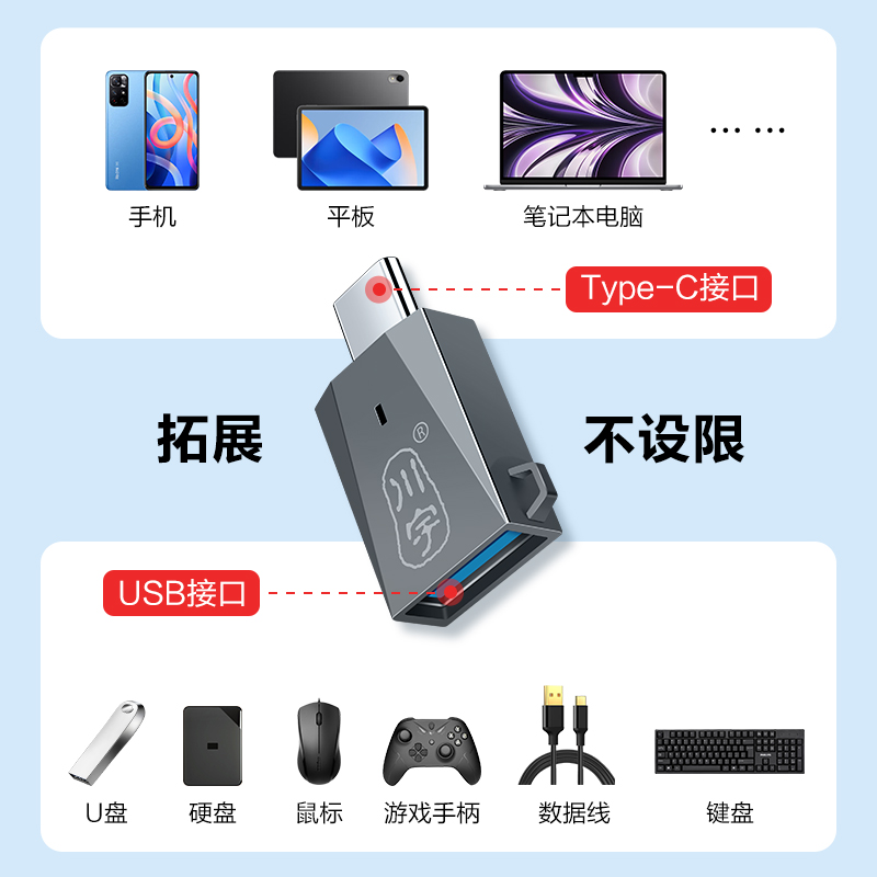 L211W USB转Type-C接口转换器 USB3.0