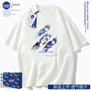 NASAMJ NASA官方联名短袖T恤2024夏季新款ins男潮牌闺蜜装情侣纯棉舒适