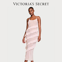 维多利亚的秘密舒适性感不规格荷叶边长裙（吊带裙） 75S6淡粉色 11237035 L