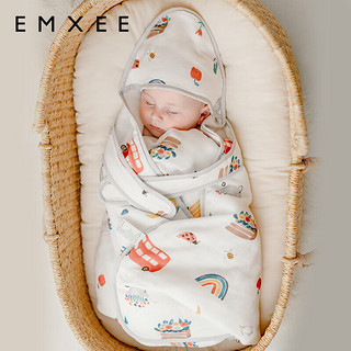 婴儿包被新生儿宝宝抱被防惊跳产房包单 四季款 万花筒 90×90(cm)