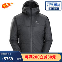 ARC'TERYX 始祖鸟 男士棉服 Nuclei SV绝缘保护派克大衣加厚冬季保暖轻巧可折叠透气防风连帽户外保暖棉衣 Glitch灰黑 M