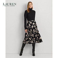 LAUREN RALPH LAUREN 拉夫劳伦 女装 24年春花卉褶裥乔其纱迷笛半身裙RL61969 001-多色 2