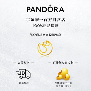 潘多拉（PANDORA）闪耀圆形光环耳钉925银女精致高级小众
