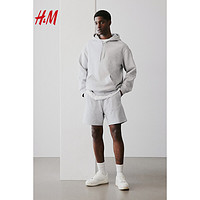 H&M2024春季男装标准版型短卫裤1224295 混灰色 180/114A