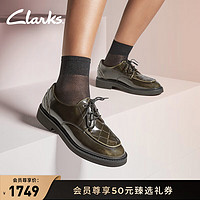 Clarks其乐老钱系列女鞋24优雅英伦德比鞋单鞋淑女复古皮鞋 黑色 261768084 35.5