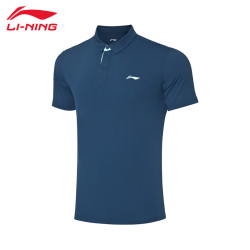 lining李宁短袖男子polo衫夏季翻领棉质休闲透气时尚百搭t恤男运动