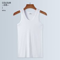 宝娜斯2件装男士棉背心青年薄款透气汗衫运动工字无袖背心男打底衫 白色+灰色 男士背心 XXXL