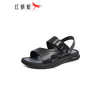 红蜻蜓男鞋2024夏季时尚舒适沙滩鞋男士休闲两穿凉鞋爸爸鞋WJT24019 黑色 39