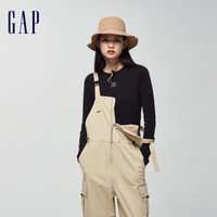 Gap女装2024春季宽松背带裤工装长裤477872