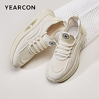 YEARCON 意尔康 男鞋2023新款低帮休闲单鞋男士英伦风网面时尚潮流百搭男式