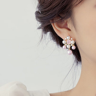 Trendolla 小众轻奢设计师款小葡萄耳钉珍珠耳环韩国气质简约百搭耳饰女