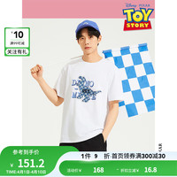 热风(Hotwind)短袖t恤男2024年夏季男士玩具总动员系列趣味宽松透气短T 04白色 L