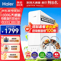 Haier 海尔 净水器家用净水机1000G大通量直饮机厨下式净水器RO膜反渗