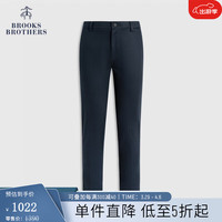 布克兄弟(BrooksBrothers)男士24春夏斜纹布修身长裤通勤休闲裤 4004-藏青色 34/34