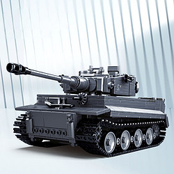 SLUBAN 小鲁班 军事坦克模型拼装积木 虎式重型坦克