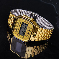 CASIO 卡西欧 手表 G-SHOCK系列小方块男表防水防震多功能运动手表 A168WG-9W