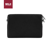 MUJI 無印良品 可自由组合收纳包 长方形 薄款 黑色 长22*宽15*厚度2.7cm