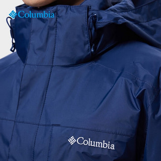 Columbia哥伦比亚户外男子抓绒内胆三合一防水冲锋衣外套WE1322 465远山蓝 XXL(190/104A)