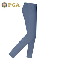 PGA 春秋 高尔夫裤子 男士高尔夫长裤 修身球裤 隐藏式拉链口袋 开叉裤脚 PGA 102011-灰蓝色 L【34码】