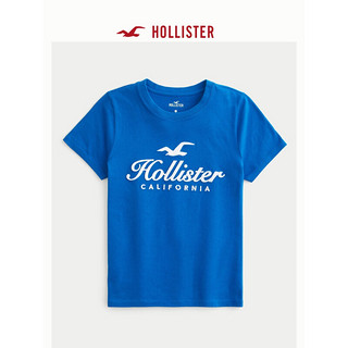 HOLLISTER24春夏美式风棉质宽松图案短袖T恤 女 KI357-3244 蓝色 XXL (170/116A)