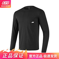 百亿补贴：SKECHERS 斯凯奇 春夏舒适运动男士长袖衫针织长袖T恤衫舒适保暖P423M133