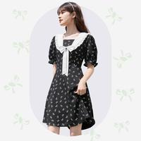 森马 Semir【甜美风格】夏蝴蝶结肌理初恋裙盐甜系气质法式裙子俏皮连衣裙女