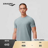 saucony 索康尼 2024春夏官方正品男子跑步运动舒适干爽短袖T恤