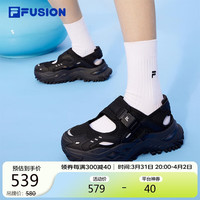FILA FUSION斐乐潮牌女鞋硬糖凉鞋2024夏休闲厚底鞋运动鞋 37.5