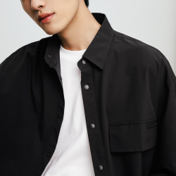 peacebirdmen太平鸟男装男士长袖衬衫bwcad1418