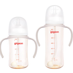 Pigeon 贝亲 婴儿PPSU自然离乳重力球吸管把手奶瓶 240/330ml 6-12月+