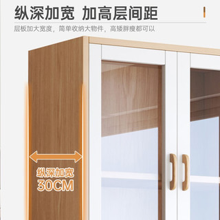 墨尚思酒柜隔断柜现代简约红酒柜展示柜家用酒架陈列烟柜落地靠墙储物柜 【八门两格】大杉胡桃色120cm