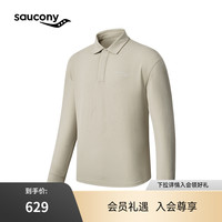 Saucony索康尼2024年早春男子运动生活polo衬衫休闲通勤长袖