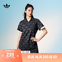 adidas 阿迪达斯 运动翻领短袖连衣裙女装新款adidas阿迪达斯官方三叶草II3183