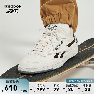 Reebok 锐步 24春夏男女CLUB C REVENGE VINTAGE复古板鞋 100074206 40.5 (26cm),US: 8