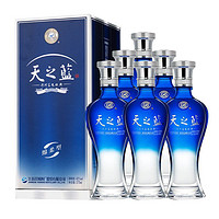 百亿补贴：YANGHE 洋河 蓝色经典天之蓝42度375ml*6瓶正品浓香绵柔型白酒自饮送礼酒