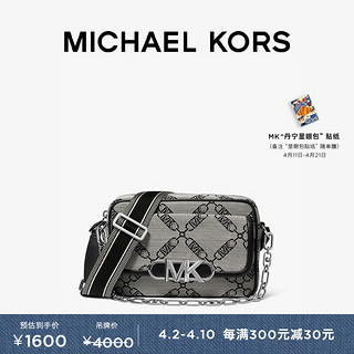 MICHAEL KORS 迈克·科尔斯 迈克高仕 Parker 女士菱形格链提花单肩包斜挎包 米白/黑色 006 NS