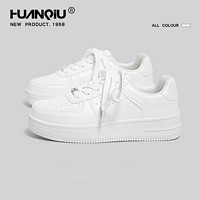 HUANQIU 环球 2024新款厚底百搭鞋子板鞋白小白鞋品牌爆款运动女鞋