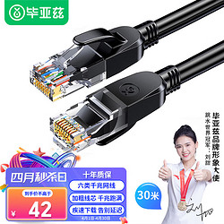 Biaze 畢亞茲 WX8 六類CAT6 千兆網線 30m 黑色