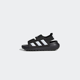 adidas ALTASWIM 2.0 I魔术贴休闲凉鞋男婴童阿迪达斯轻运动 黑色/白 20码