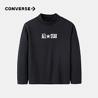 CONVERSE 匡威 童装男童运动套装t恤长裤2件套休闲衣服 正黑色 110(4)