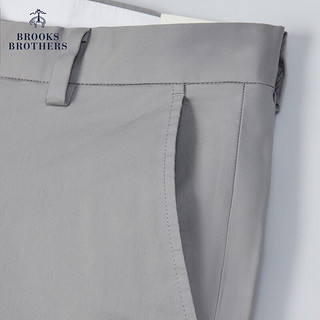 布克兄弟（BrooksBrothers）男士24春夏简约微弹logo款休闲长裤 0007-灰色 34/34