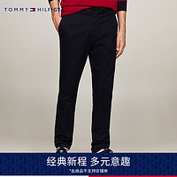 TOMMY HILFIGER【斜纹微弹】24春夏男经典一字袋绣标合身休闲裤35152 藏青色DW5 30