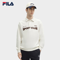 fila斐乐官方男子针织长袖polo衫2024春季时尚休闲舒适上衣