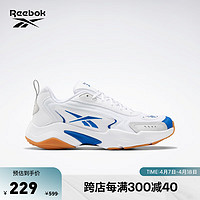 Reebok 锐步 Vector Runner 中性跑鞋 FY6519 蓝色/土黄色/白色 35