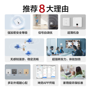 华为(HUAWEI)wifi6无线ap面板智易AP160双GE电口2+2千兆双频5g家用企业级1800M智能天线无缝漫游组网典雅白【报价 价格 ...