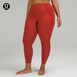 lululemon 丨Align™ 女士运动高腰紧身裤 25" *褶饰 LW5EURS 深红色 4